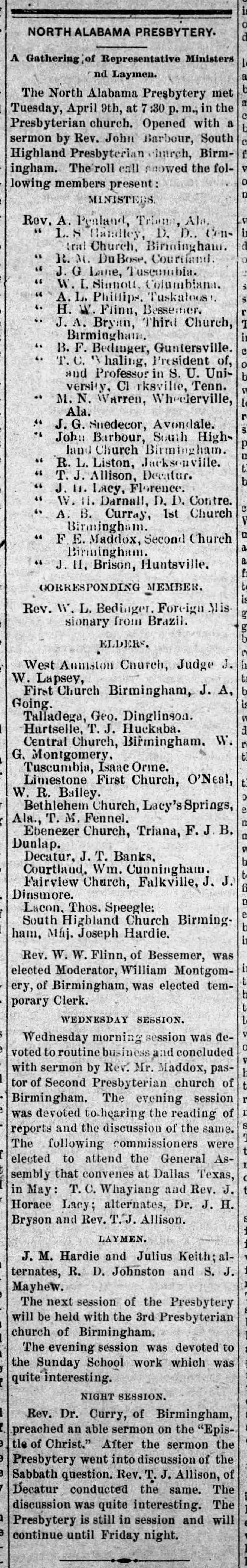 North Alabama Presbytery